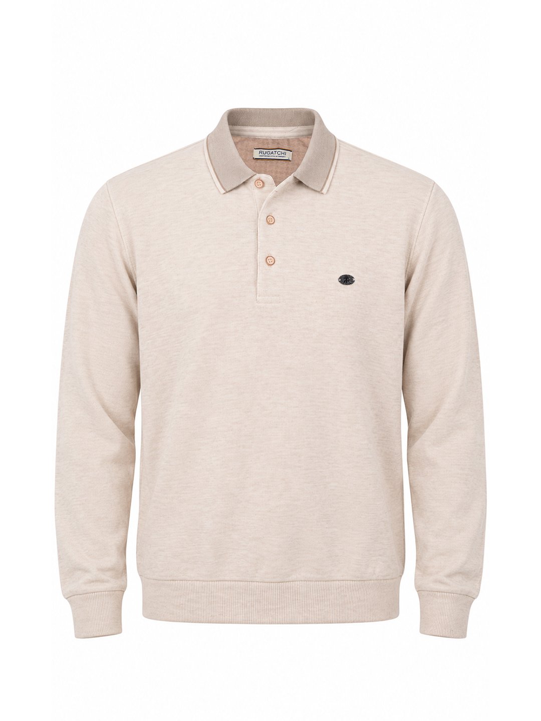 Plain Selanik - Polo Collar · Cream Heather