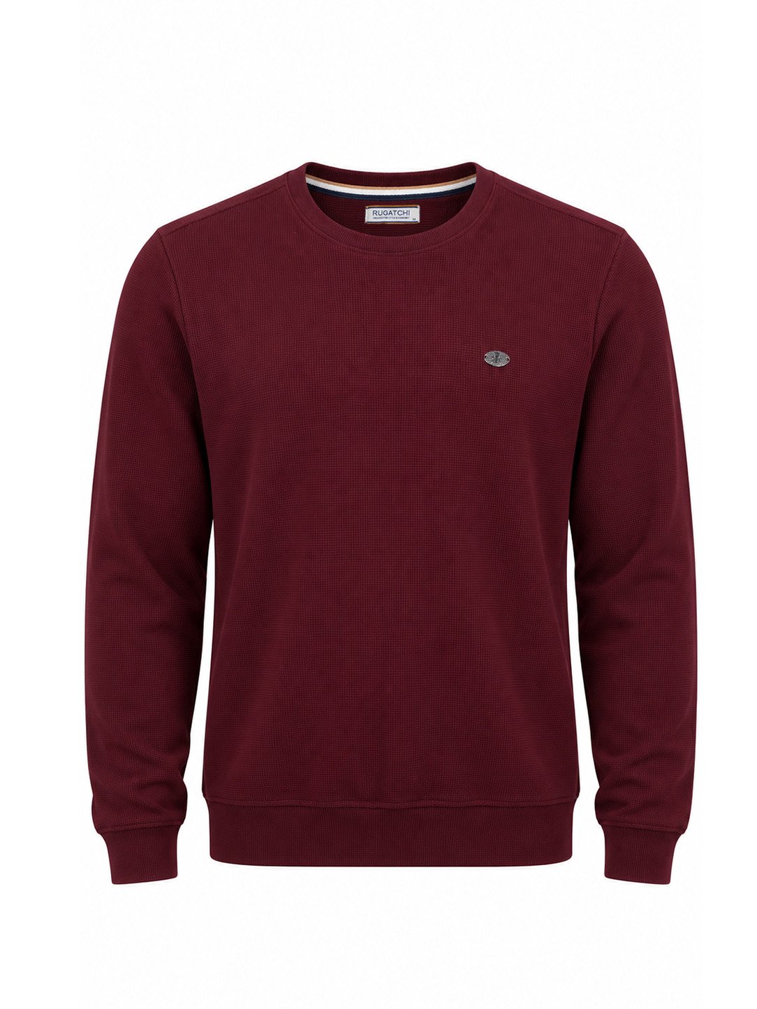 Düz Waffle - Bisiklet Yaka · Koyu Bordo