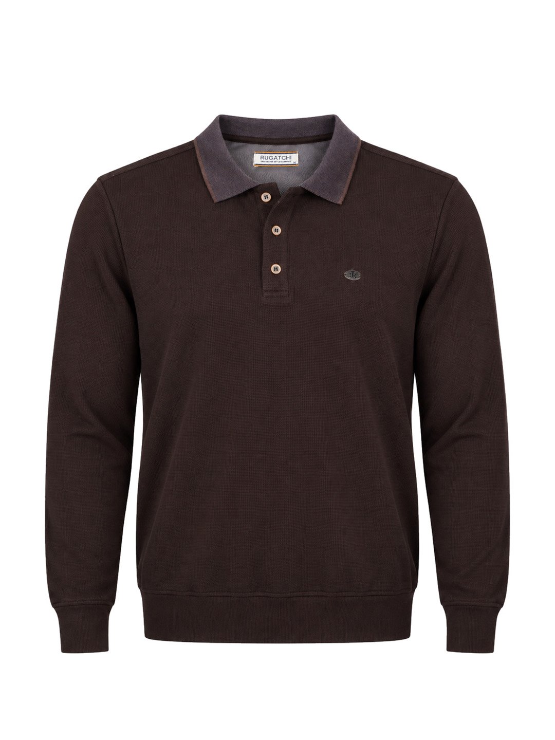 Düz Waffle - Polo Yaka · Kahve