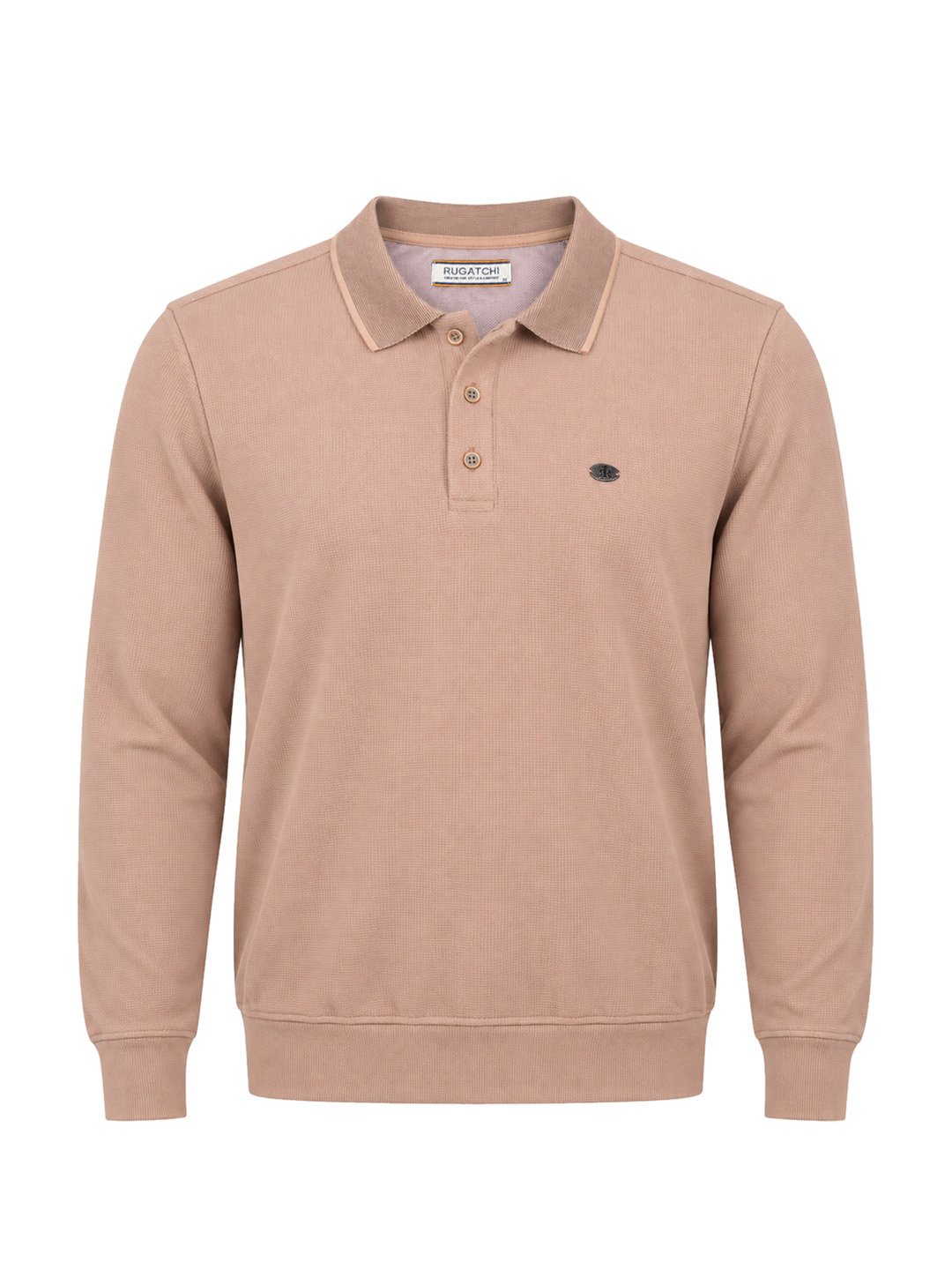 Düz Waffle - Polo Yaka · Bej
