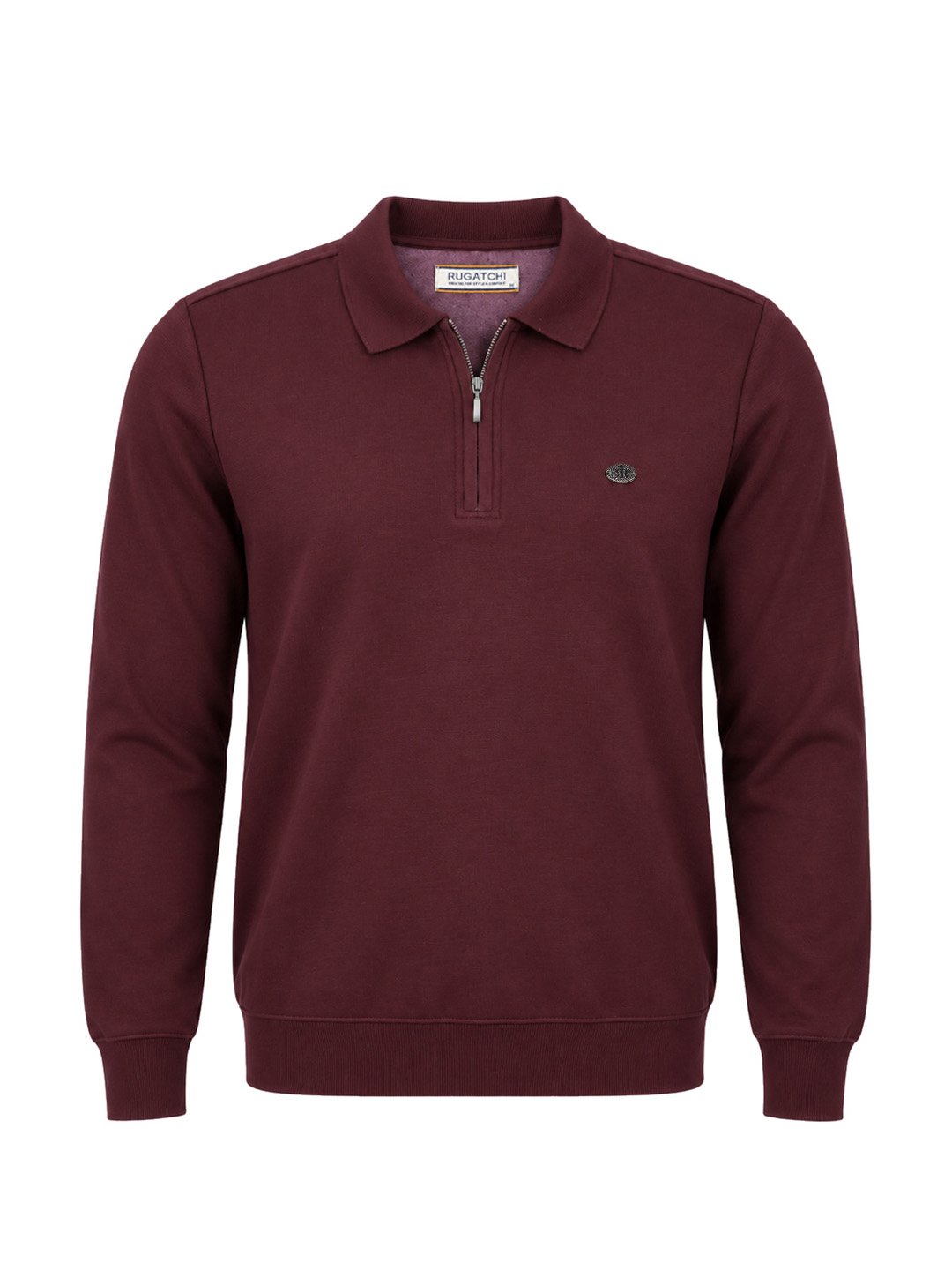 Interlok Fermuarlı Polo Yaka · Koyu Bordo