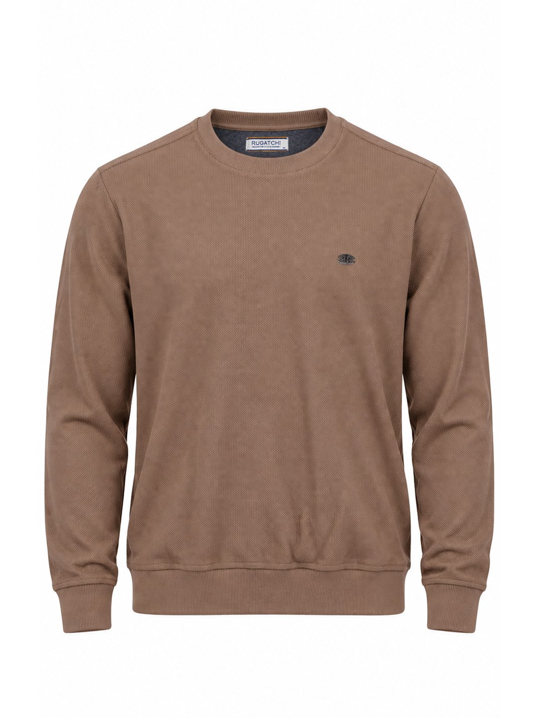 Two-Thread Jacquard Crew Neck · Mink