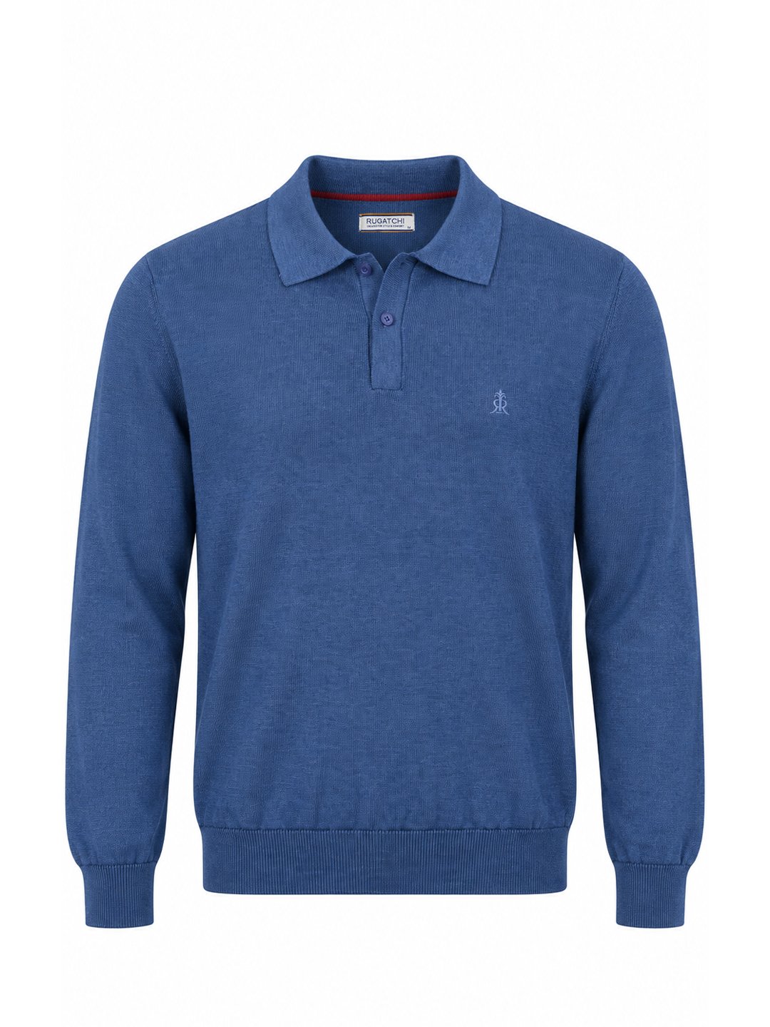 Knit Sweater - Polo Collar · Indigo Heather