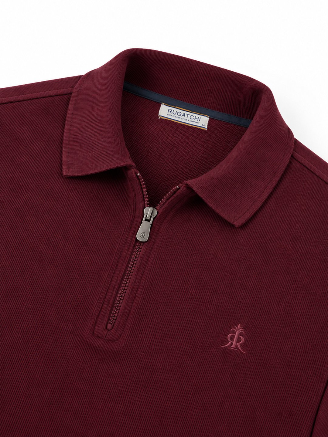 Knit Sweater - Zip Polo Collar