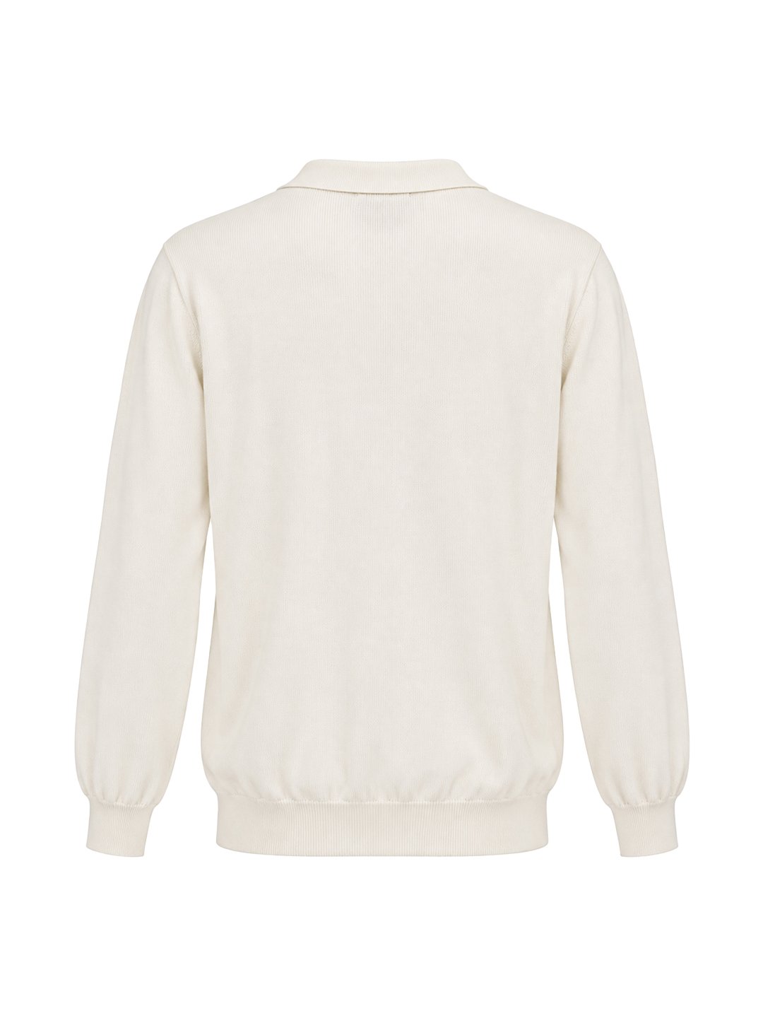 Knit Sweater - Zip Polo Collar