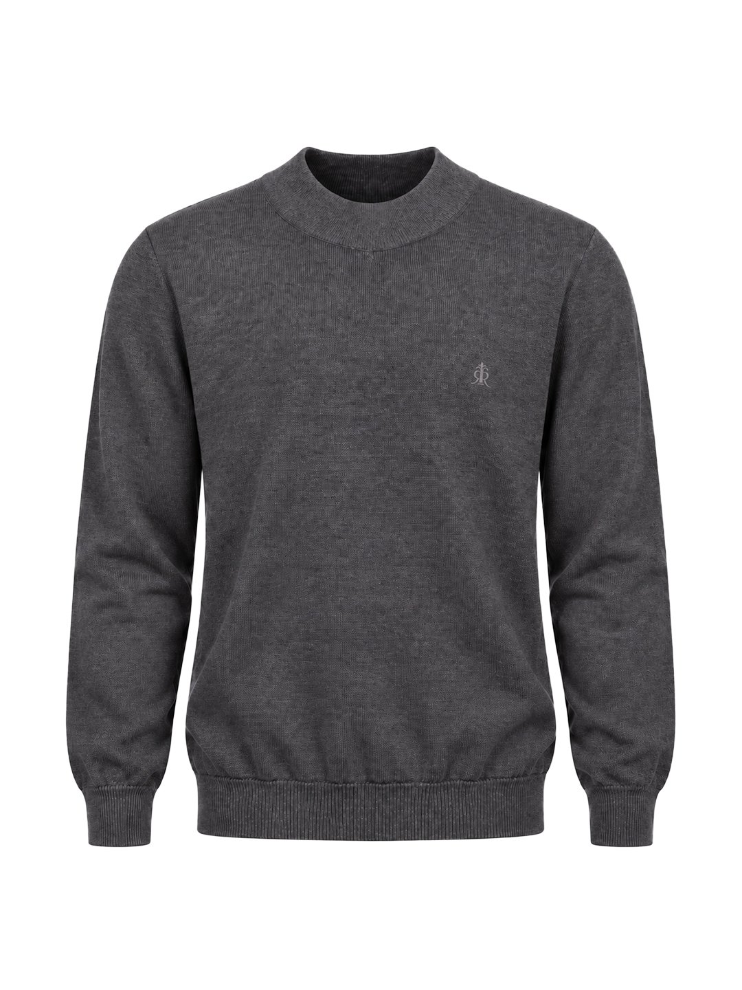 Knit Sweater - Mock Neck · Anthracite