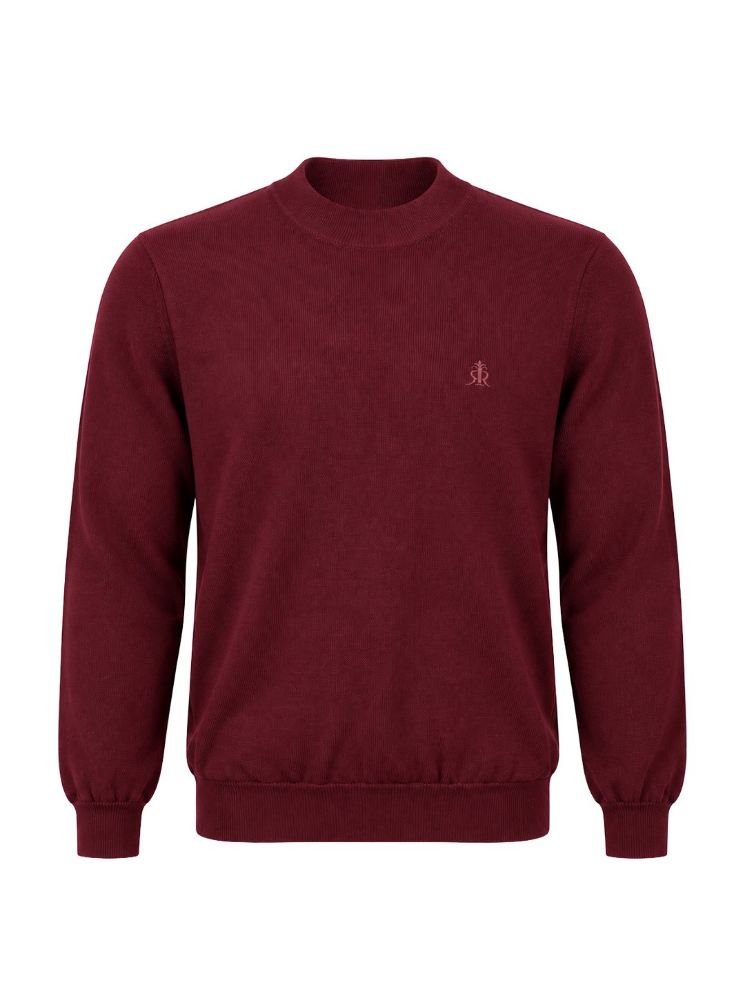 Knit Sweater - Mock Neck · Dark Burgundy