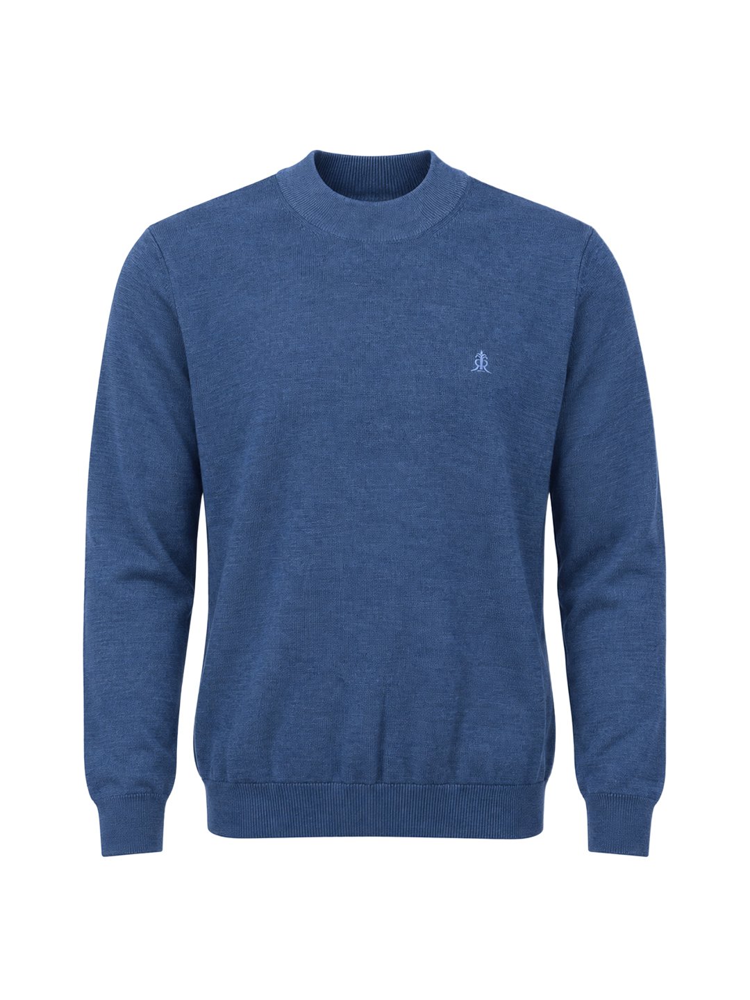 Knit Sweater - Mock Neck · Navy Heather