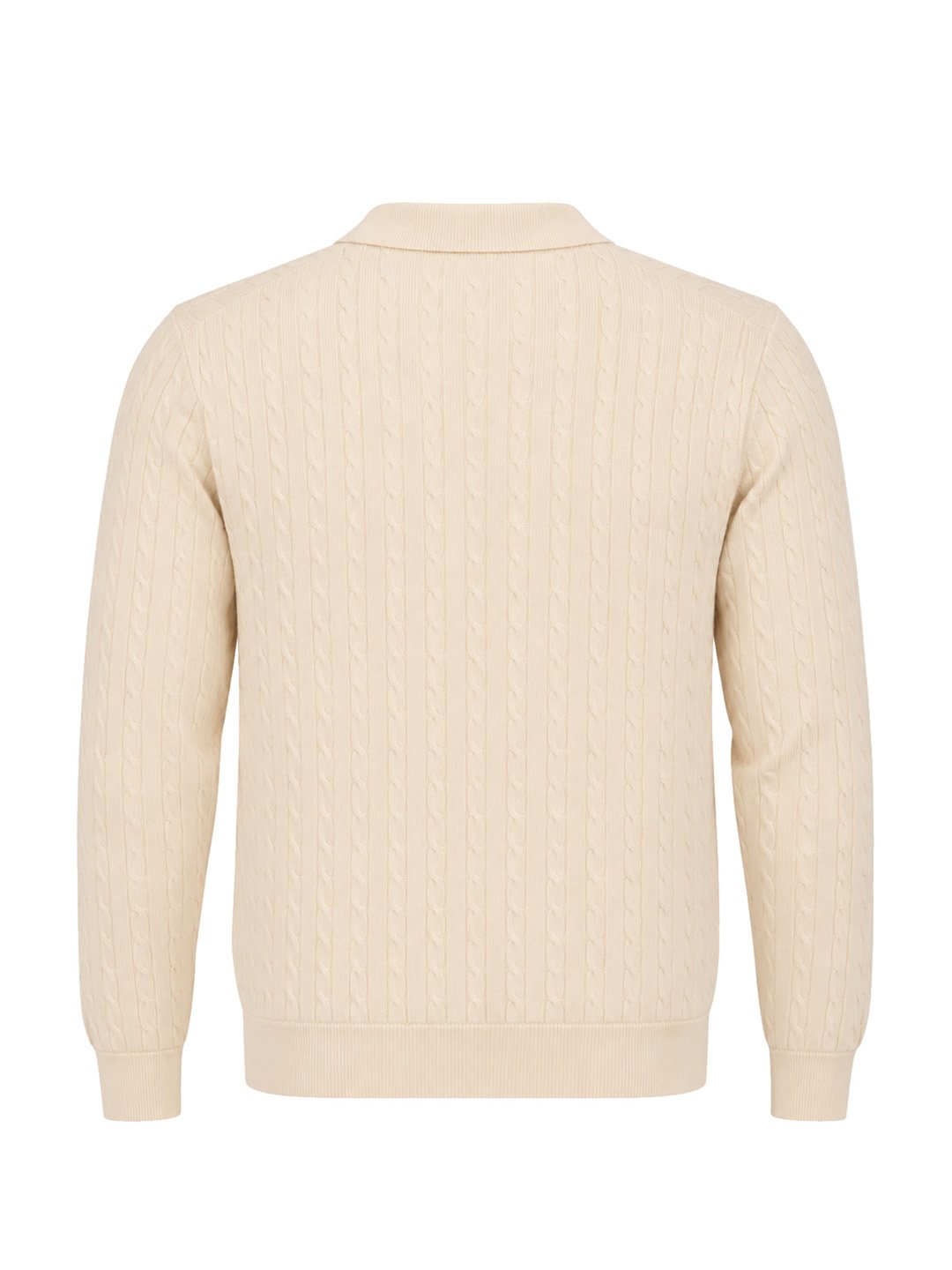 Knit Sweater - Zip Polo Collar