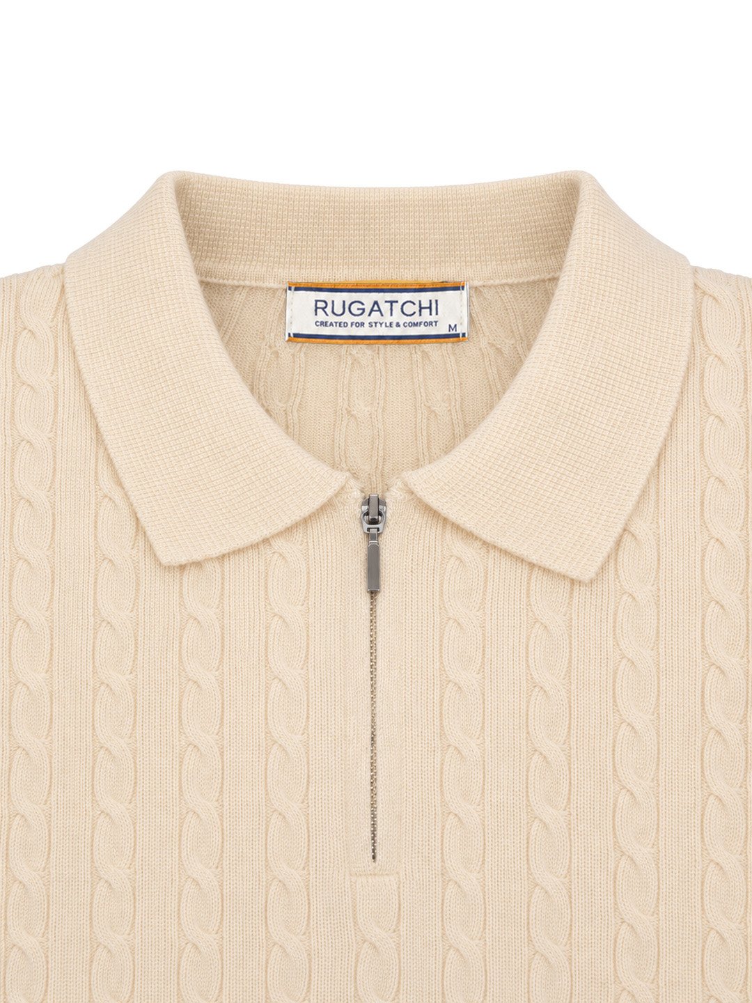 Knit Sweater - Zip Polo Collar