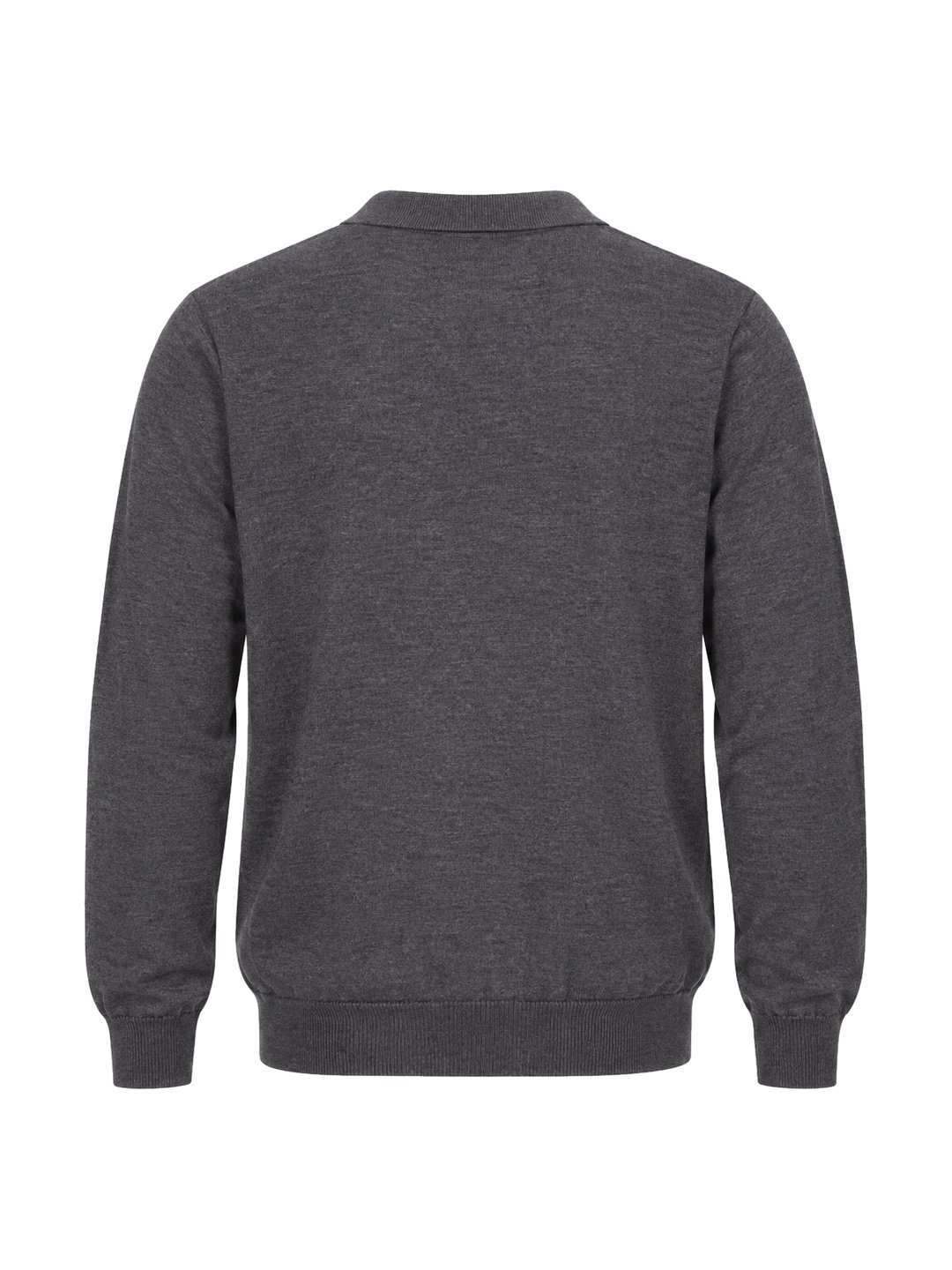 Cotton Plain Knit - Zip Polo Collar